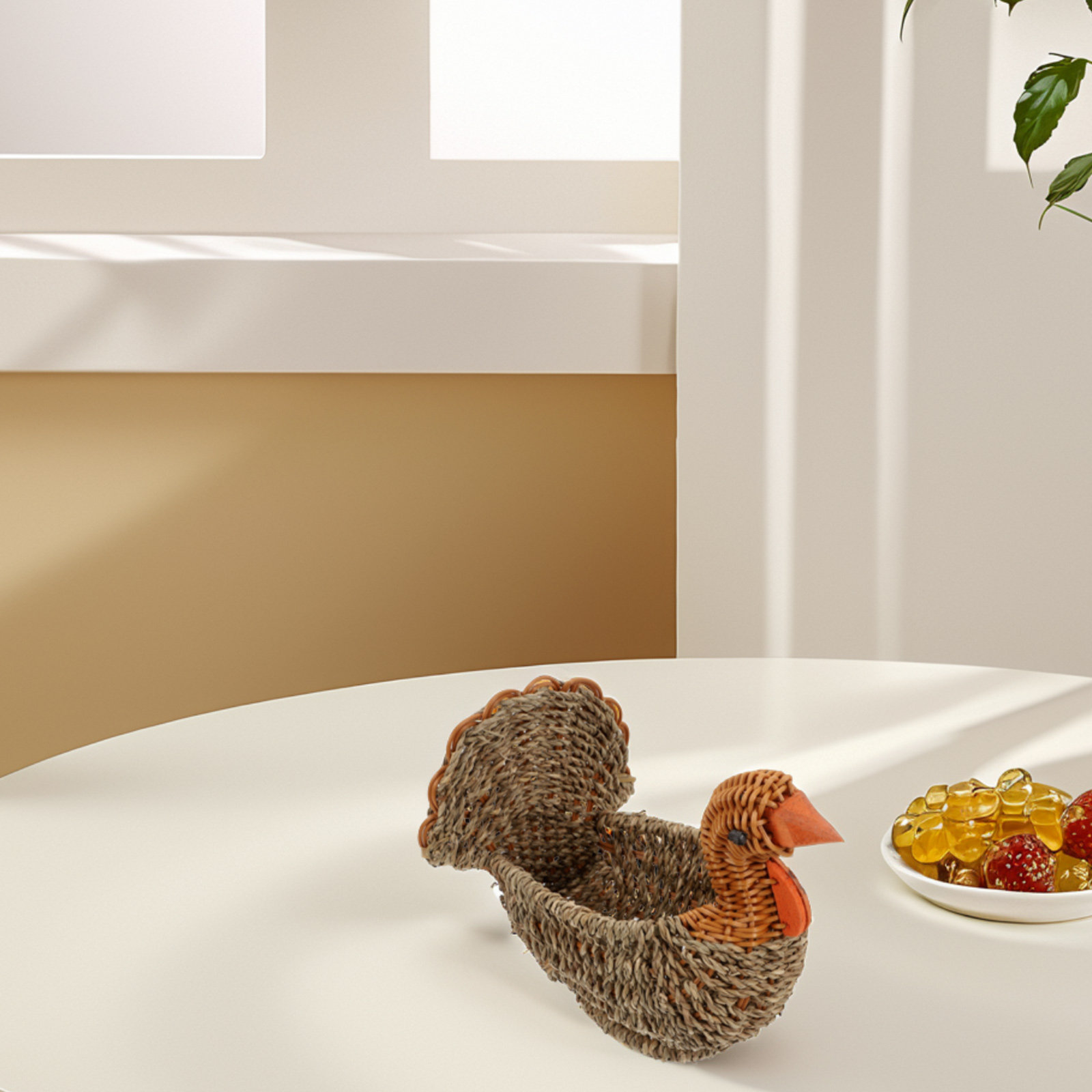 Dried Fruit - Türkiye Şeklinde Örgülü Saklama Sepeti, Kurutulmuş