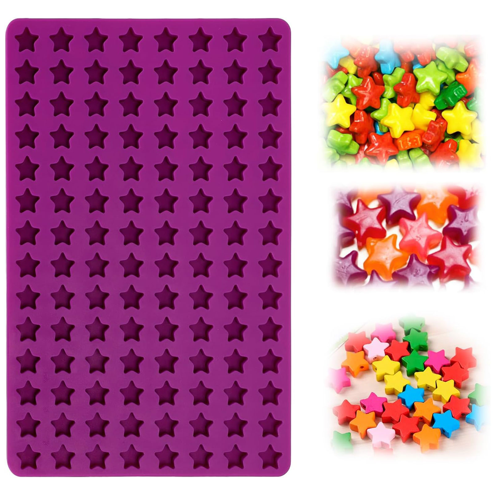 Chocolate Snack - 112 Bölmeli Mini Yıldız Silikon Kalıplar,