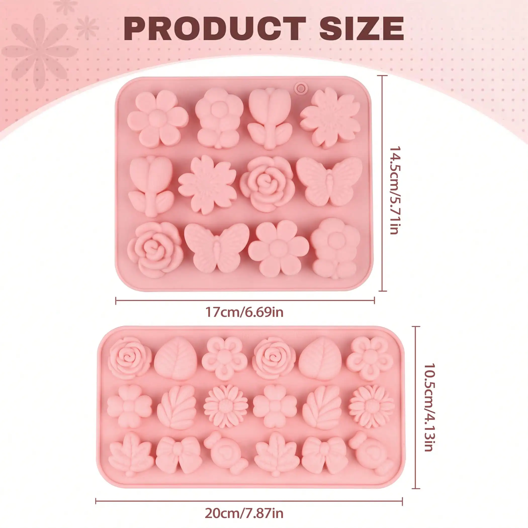 Gummy Candy - 1-2 adet çiçek temalı çikolata ve